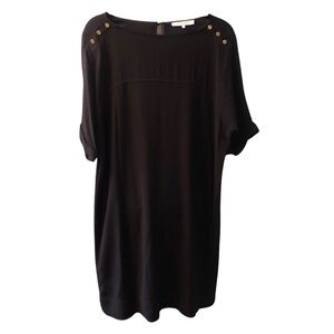Gerard Darel Black Button-Detail Dress Size 10